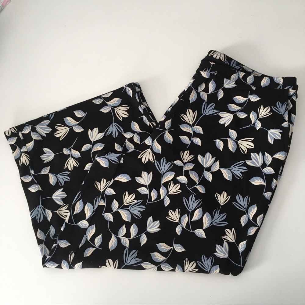 J.Jill Wearever Collection Full-Leg Cropped Pants MEDIUM PETITE Pockets Stretch